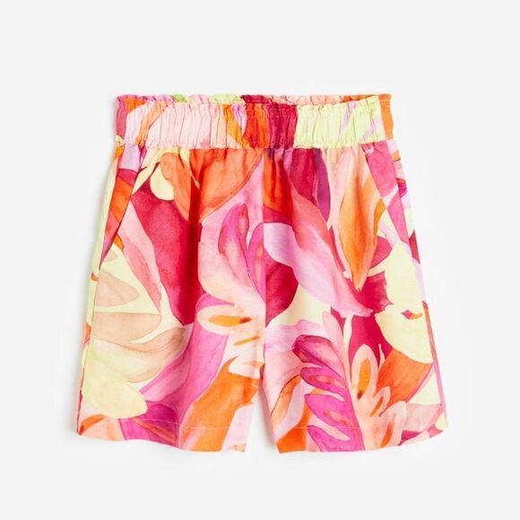 Zara Linen Blend Set Shorts Blouse Large New - Picture 6 of 8